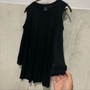 george full-sleeve cold shoulder top